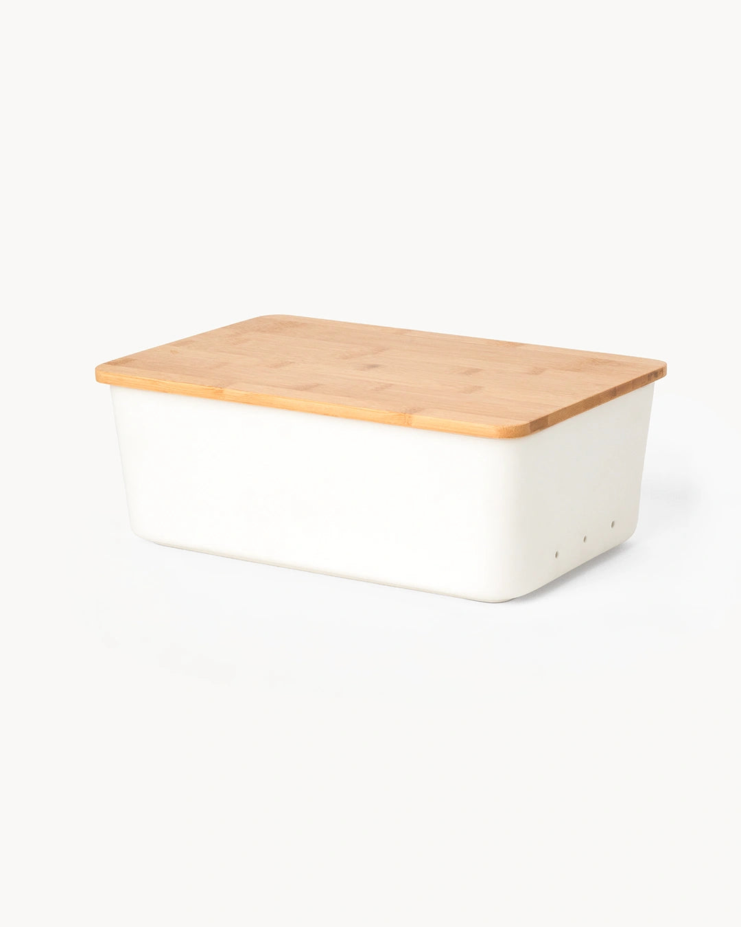 Brotbox Keramik mit Bambusdeckel