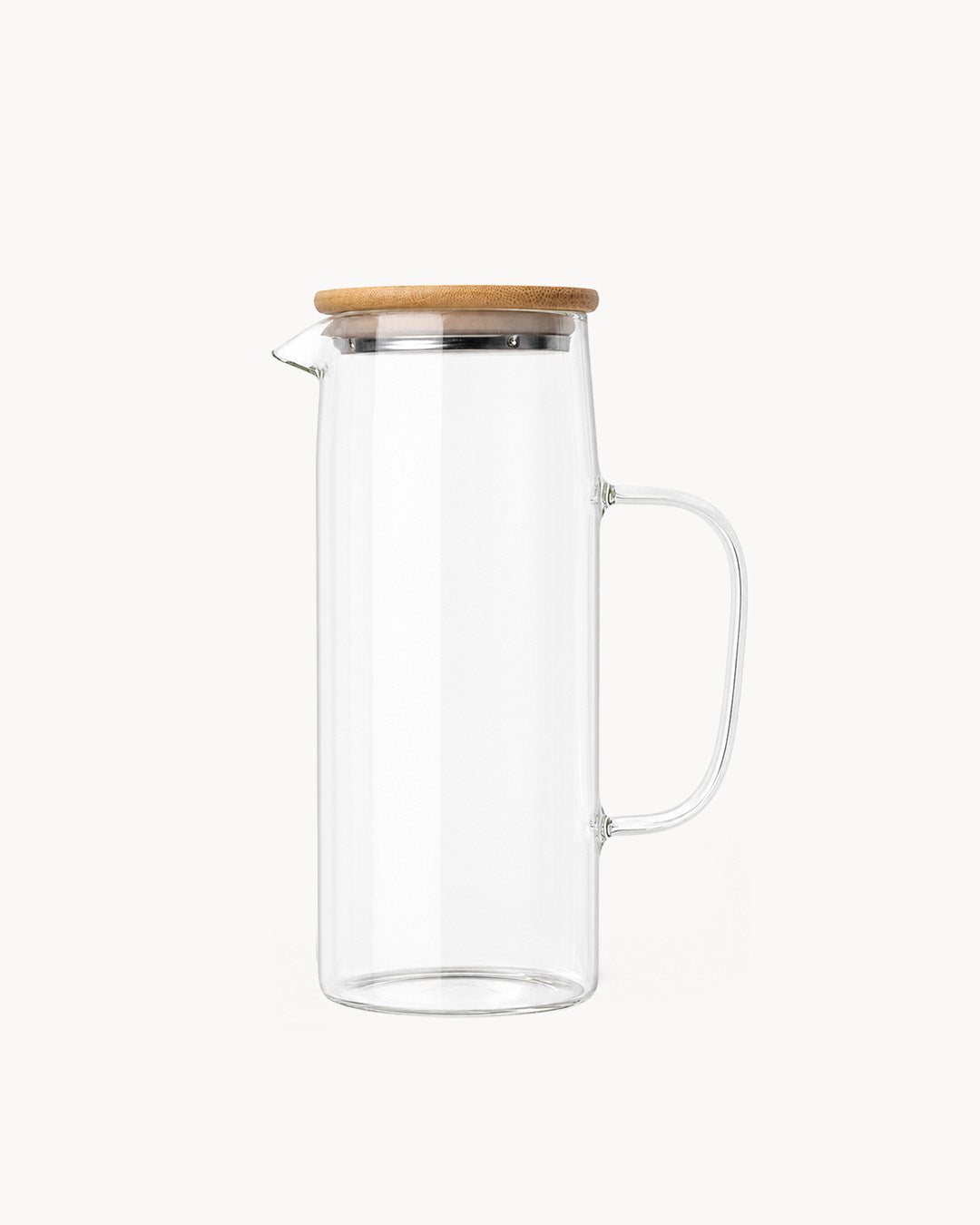 Glaskaraffe mit Holzdeckel 1000 ml