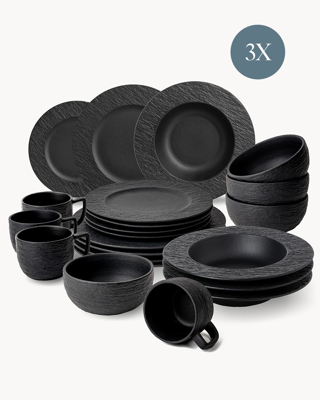 Geschirrset Oasis 60 teilig für 12 Personen Komplettset